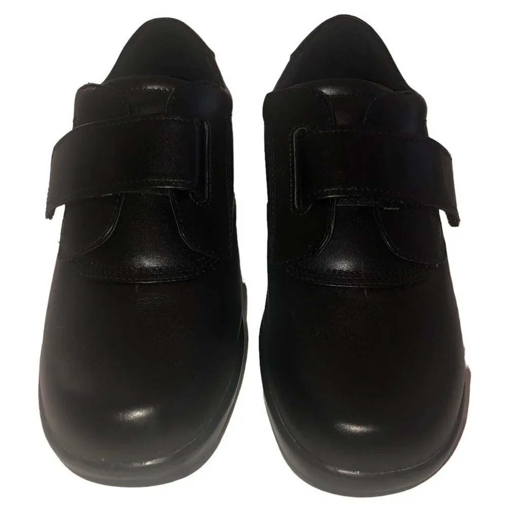 APEX Sz 9W Ambulator Biomechanical Single Strap Black Hook & Loop Closure Shoes